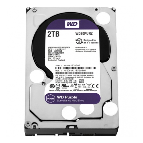 Жесткий диск HDD 2000 GB (2 TB) SATA-III Purple (WD20PURZ)